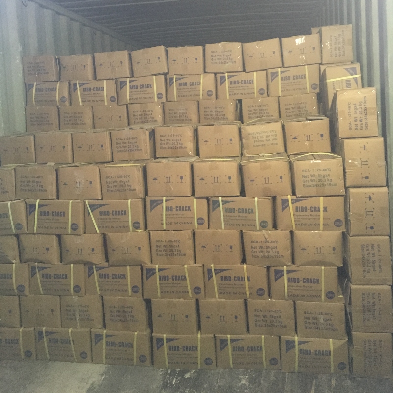 Expansive mortar carton packing and loading